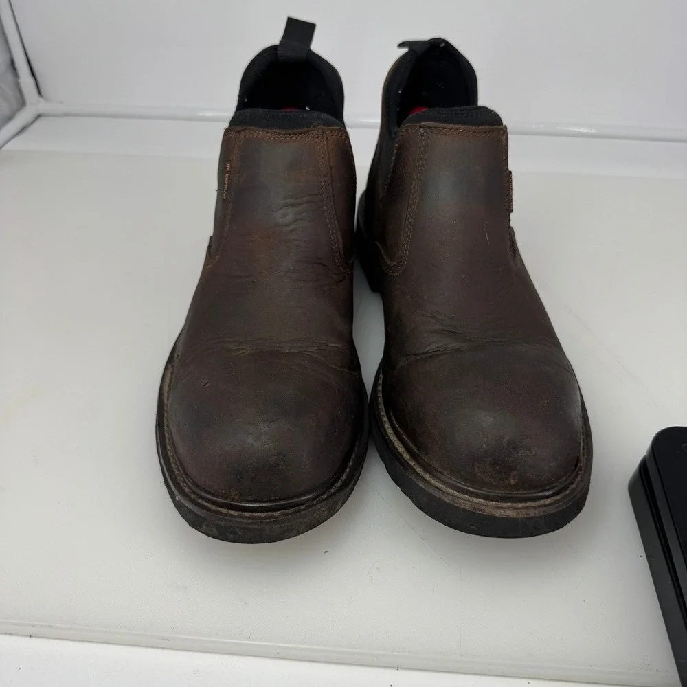 Carhartt CMS4190 Romeo Waterproof Work Boots Men 12 M Brown Leather EH Soft Toe
